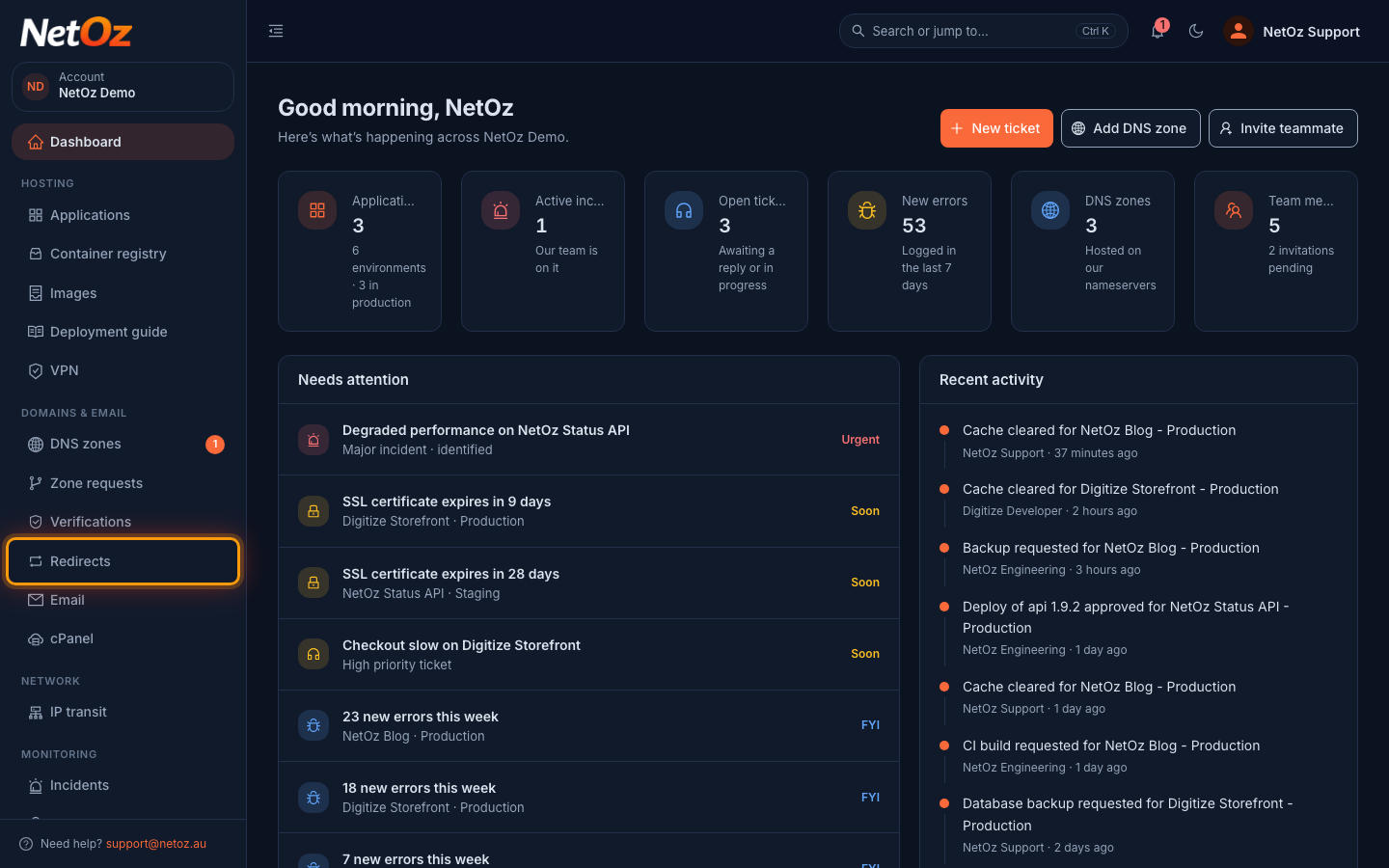 Open Redirects in the NetOz Portal