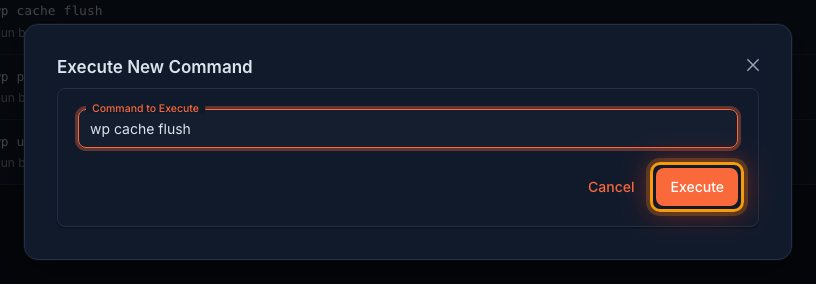 Enter the command and run it in the NetOz Portal
